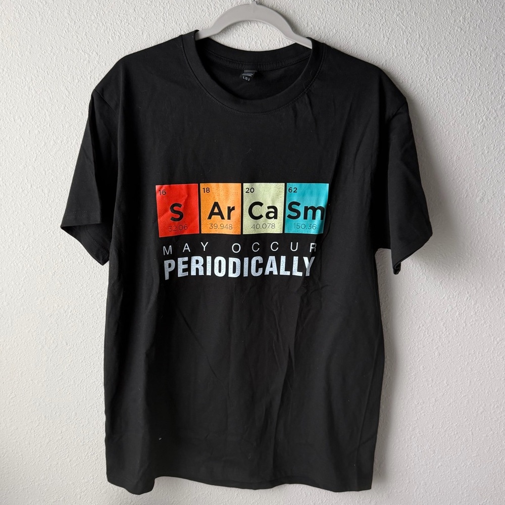 Gildan Black Sarcasm Periodic Table T-Shirt